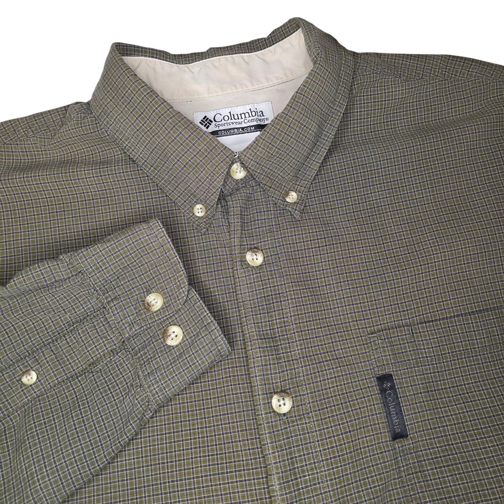 Columbia Sportswear Mens XL Button Down Long Sleeve Plaid‎ Shirt